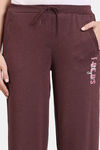 Zivame Longue Knit Pyjama - Tawny Port — thumbnail 5